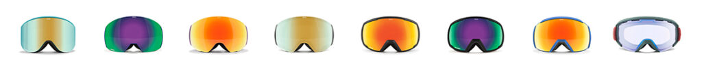 Image showcasing Zeal Optics Goggles of various shapes, color, and size